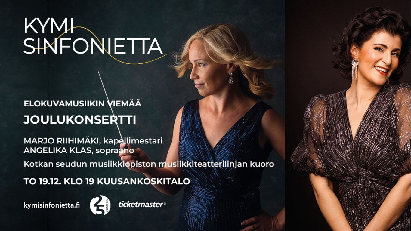 Kymi Sinfonietta: ELOKUVAMUSIIKIN VIEMÄÄ -JOULUKONSERTTI