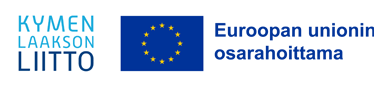 Kymenlaakson liiton ja EU:n osarahoittama -logot